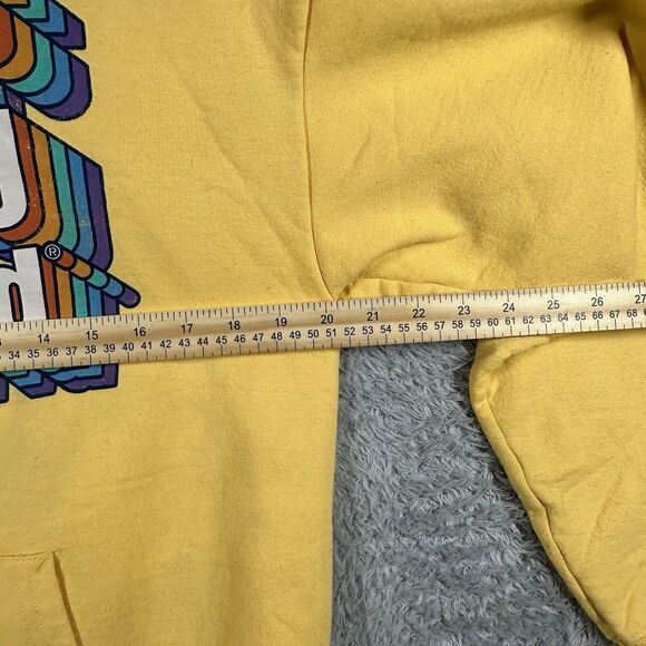 Disney Parks Walt Disney World Retro Rainbow Logo Yellow Hoodie Women's‎ Medium - Picture 5 of 7